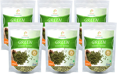 Vihado Premium Green Coffee Beans / 100% Natural & Pure Way to Loss Weight / 6 Pack of 500g Instant Coffee 3000 g(Pack of 6, Green Coffee Flavoured)