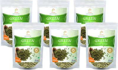 

Vihado Premium Green Coffee Beans / 100% Pure, Natural, Organic & Unroasted / 6 Pack of 100g (Total 600g) Instant Coffee(6 x 100 g)