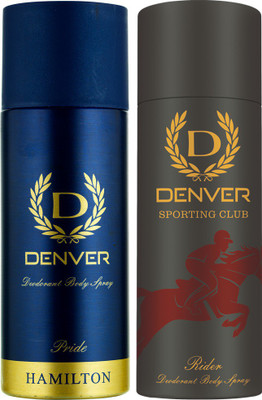 

Denver Pride & Rider Combo Deodorant Spray - For Men(330 ml, Pack of 2)