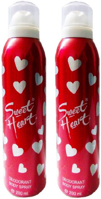 

Sweet Heart RED LONG LASTING DEODRANT PACK OF 2 Body Spray - For Men & Women(300 ml, Pack of 2)