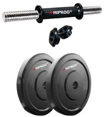 

Hipkoo 2 PVC Plates 6 Kg (3Kg Each) With 1 Steel Rod Adjustable Dumbbell(6 kg)