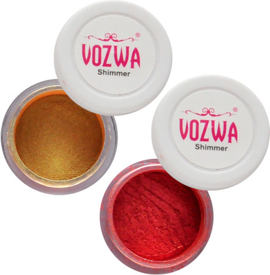 Vozwa Gold Gradient Shimmer and Marron Shimmer Pearl Powder(Golden, Marron)
