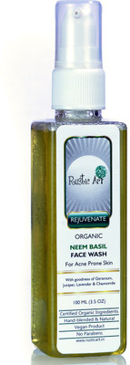 

Rustic Art Organic Face Wash Neem Basil - Suitable For Dry Skin - Certified Organic / Chemical Free / Plant Based Ingredients / Hand-blended / Vegan Face Wash(100 ml)