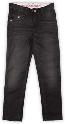 

US Polo Kids Slim Boys Black Jeans