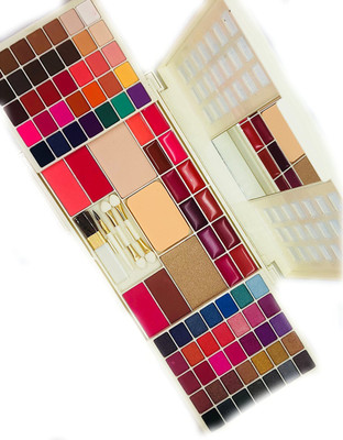 

HR Makeup kit ALL IN ONE EYESHADOW Blush Face Powder Lipstick Brush kit