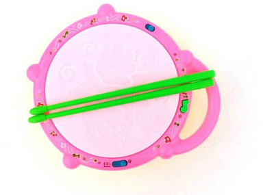 

K Dudes Musical Flash Drum with 2 Sticks Light Sound Battery Operated Gift Toy for Kids KHU-503(Multicolor)