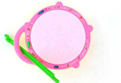 

K Dudes Musical Flash Drum with 2 Sticks Light Sound Battery Operated Gift Toy for Kids KHU-504(Multicolor)