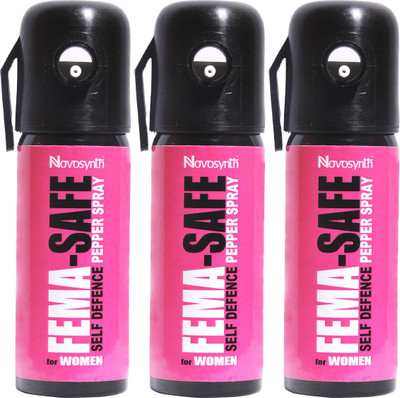 

Novosynth Maximum Strength Self Defence Pepper Spray 55ml/35gm The GIRL GANG COMBOPACK - Pack Of 3 Pepper Stream Spray
