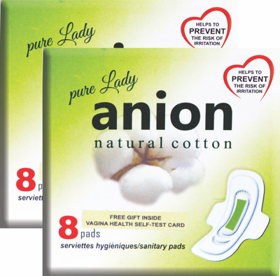 

Happy Time Pure Anion Sanitary Pads (8 Pcs) X 2 Pkts Sanitary Pad(Pack of 16)