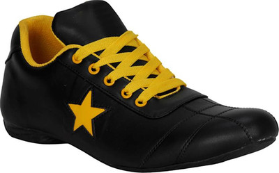 

VANNEF Synthetic Leather Sports Shoes For Mens And Boys Casuals For Men(Yellow, Black