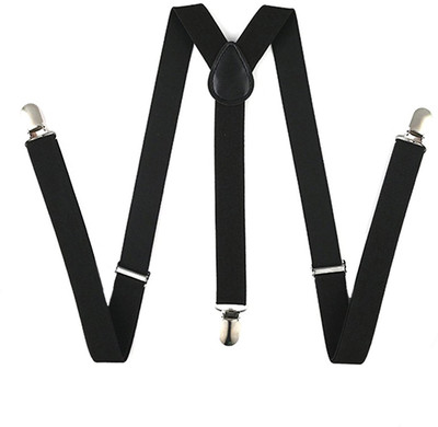 

2 MORE Y- Back Suspenders for Men, Boys(Black)