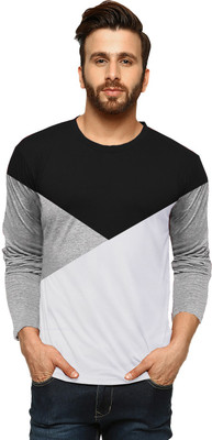 Tripr Self Design Men Round or Crew Multicolor T-Shirt