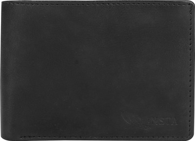 

INSTA SERVICE Men Black Artificial Leather Wallet(6 Card Slots)