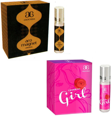 

Arochem Set of 2 Aro Magnet And Charming Girl Attar Floral Attar(Amber)