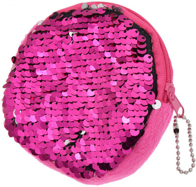 

Fully New Arrival Reversible Round Glitter Hand Bags, Coin Pouch For Hand Bag, Hand Bag For Travel Use, Mermaid Hand Bags, Gift Items For Girls, Women, Ladies Potli(Pink)
