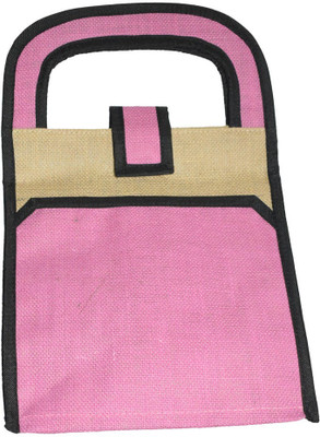 

Empower Trust Lunch Bag normal jute Lunch Bag(Pink, Beige, 10 L)