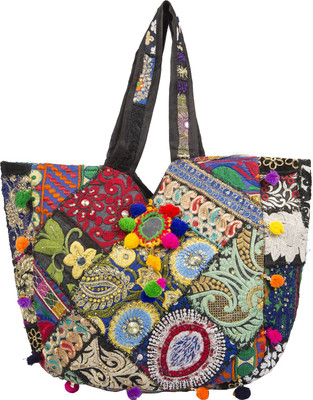 

Handmade Black mirror Multipurpose Bag(Multicolor, 4 L)