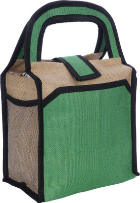 

Empower Trust Lunch Bag normal jute Lunch Bag(Green, Beige, 10 L)