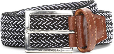 

Peter England Men Black Genuine Leather Belt