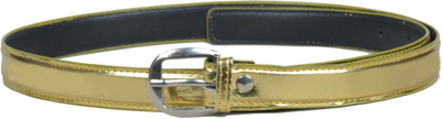 

NUCLEN Women Casual, Party, Evening, Formal Gold Synthetic, Artificial Leather Belt