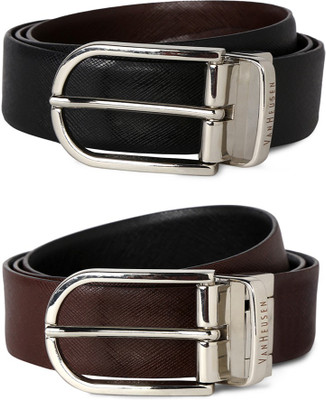 

Van Heusen Men Black Genuine Leather Belt