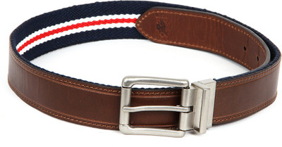 

U.S. Polo Assn Men Multicolor Genuine Leather Reversible Belt, Webbing brown