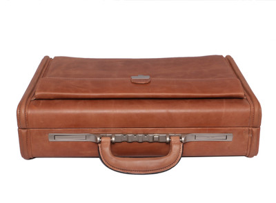 

OBANI Genuine Leather Secret Briefcase Medium Briefcase - For Men(Tan)