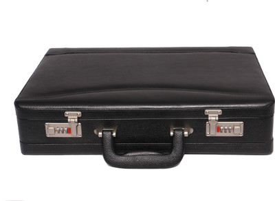 

OBANI Genuine Leather Expandable Briefcase Medium Briefcase - For Men(Black)