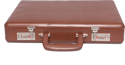 

OBANI Faux Leather Briefcase Medium Briefcase - For Men(Tan)