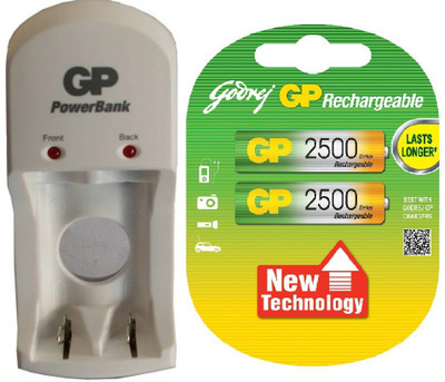 

Godrej S350 With 2500 AA 2pl Camera Battery Charger(White , Green)