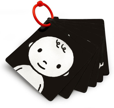 

Genius Baby Toys Black, White & Red Infant-Stim Clip Along High Contrast Flash Cards for Baby(Multicolor)
