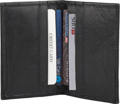 

SHAR Men Black Genuine Leather Card Holder(6 Card Slots)
