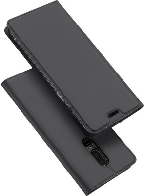 Vodex Flip Cover for OnePlus 6(Grey, Dual Protection)