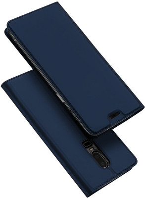Vodex Flip Cover for OnePlus 6(Blue, Dual Protection)