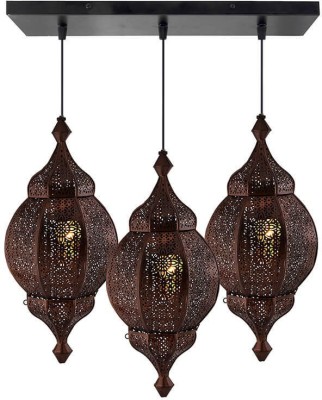 Homesake 3-Lights Linear Cluster Chandelier Antique Copper Classic Moroccan Orb Hanging Pendant Light, Kitchen Area and Dining Room Light, LED/Filament Light Chandelier Ceiling Lamp(Brown)