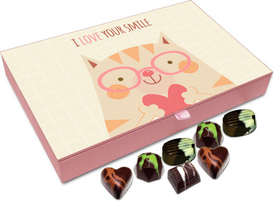 

Chocholik Gift Box - I Love Your Smile Chocolate Box - 12pc Truffles(144 g)