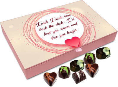 

Chocholik Gift Box - I wish I could turn back the clock. I'd find you sooner and love you longer Chocolate Box - 12pc Truffles(144 g)