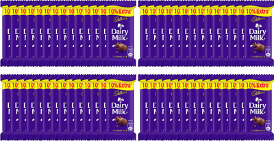 

Cadbury Dairy Milk Chocolate Bar, 13.2 gm (Pack of 56) Bars(Pack of 56, 739.2 g)