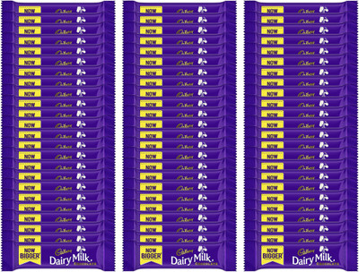 Cadbury Dairy Milk Chocolate Bar, 6.6 gm (Pack of 72) Bars(Pack of 72, 472.2 g)