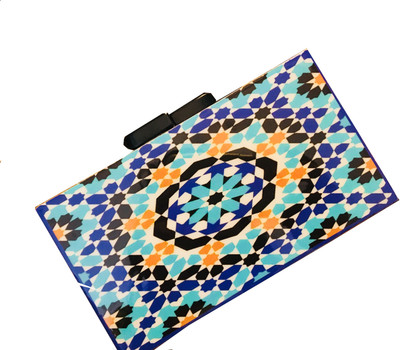 

Craftbazaar Party Blue Clutch