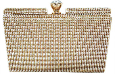 

Mehrunnisa Party Gold Clutch