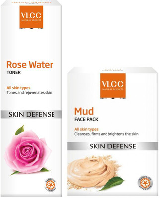 

VLCC Rose Water (100ml) + Mud Face Pack (70g)(Set of 2)
