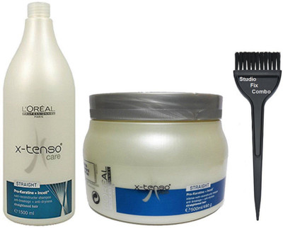 

Studio Fix Combo Hair Brush&L'Oreal Professionnel X-tenso care shampoo & spa(Set of 3)