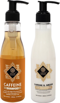 

Skin Elements Anti Hairfall Caffeine Shampoo (200 ml) & Caffeine Conditioner (200 ml) Combo (pack of 2) For All Hair Type(Set of 2)