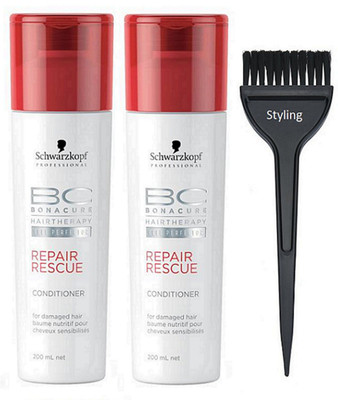 

styling hari brush & Schwarzkopf repair rescue conditioner set of 2(Set of 3)