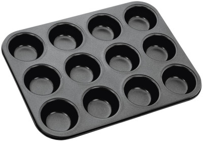 

SMB 12pcs Black Muffin cake maker Cupcake Maker(Black, Non-stick Coating)