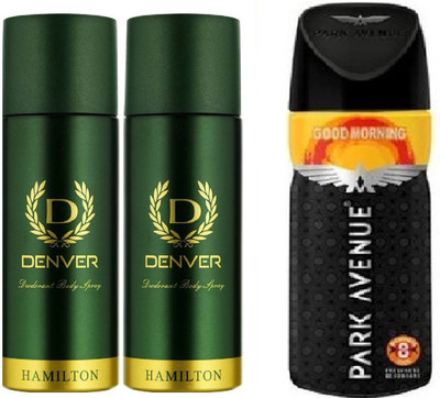 

Denver HAMILTON & PARK AVENUE GOOD MORNING Deodorant Spray - For Men(480 ml, Pack of 3)
