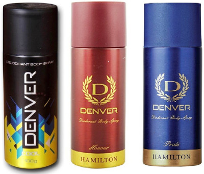 

Denver HONOUR & PRIDE WITH COOL Deodorant Spray - For Men(480 ml, Pack of 3)