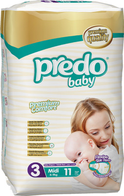 Predo Baby MIDI Standard 4-9kg, Size 3, 11 pcs - M(11 Pieces)