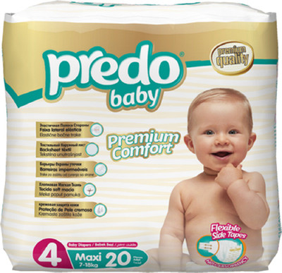 

Predo Baby MAXI Eco 7-18kg, Size 4, 20 pcs - L(20 Pieces)